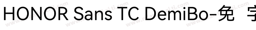 HONOR Sans TC DemiBo字体转换